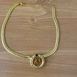 Gold coin necklace